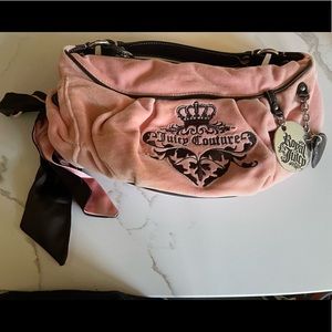 Juicy Couture Pink Velvet Shoulder Bag